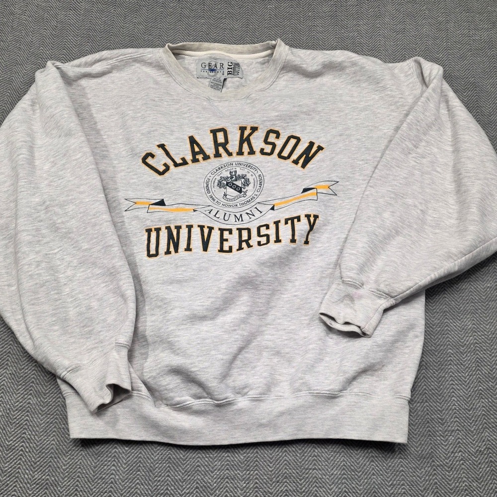 Gear for Sports Clarkson University Alumni Sweatshirt Gray Mens XL Big Cotton‎